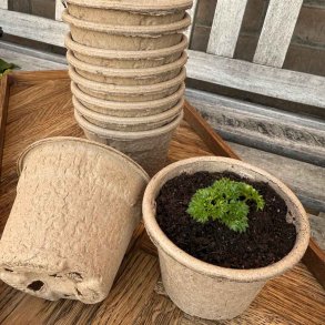 Potter. Runde. Bionedbrydelige. 9 cm. 10 stk.