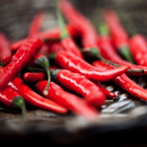 Chili. Cayenne long slim. Capsicum annuum. Fr.