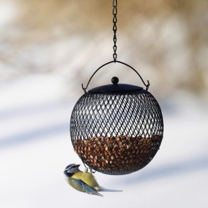 Fuglefoderbeholder. Rund