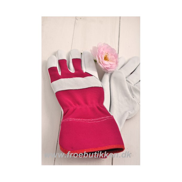 Havehandsker. Pink. Str. 8
