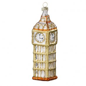 Julekugle. Glas. Big Ben Tower