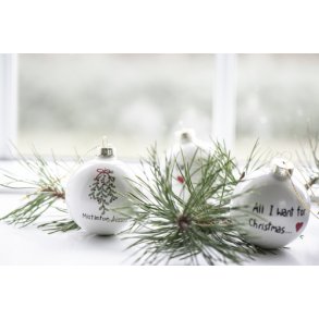 Julekugler. Glas. 2 forskellige stk