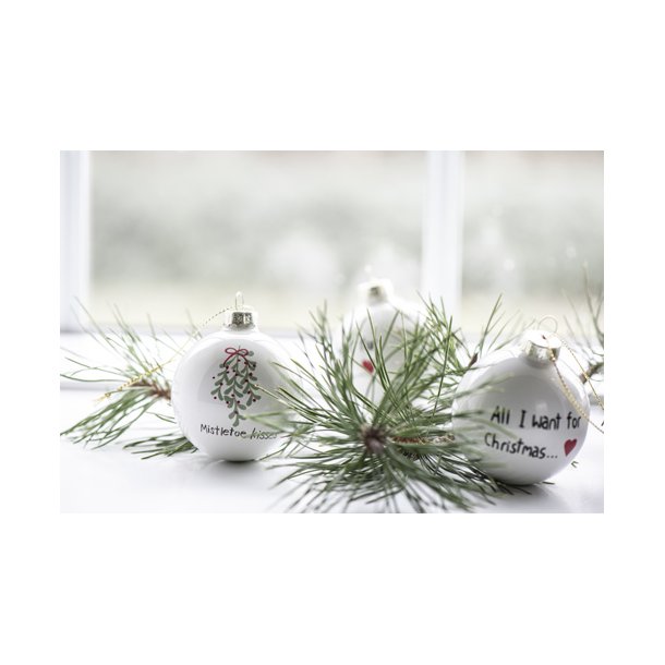 Julekugler. Glas. 2 forskellige stk