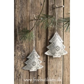 Juletr med sirligt mnster. 2 stk.