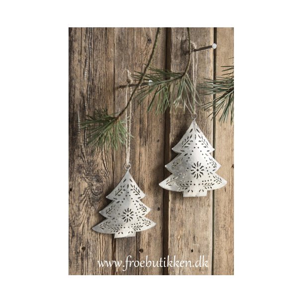 Juletr med sirligt mnster. 2 stk.