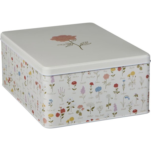 Kasse med l�g. Blomstermotiv. Ib Laursen