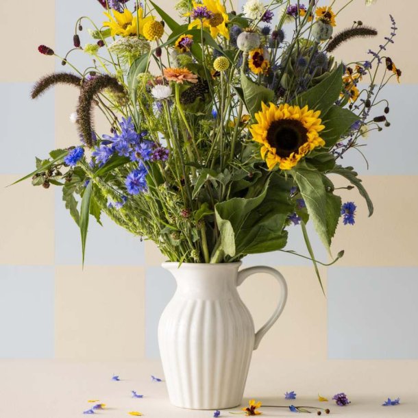 Vase / kande. Butter Cream. Stent�j. 1,7 liter
