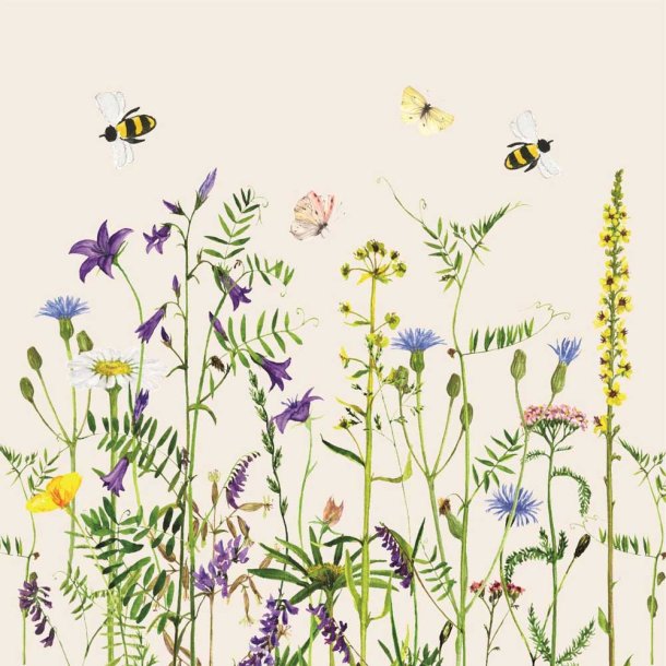 Servietter. Vilde blomster. 50 stk. storpak