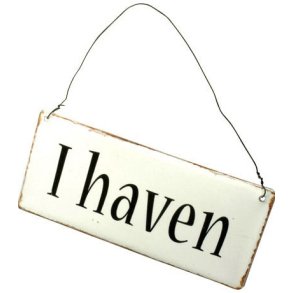 Skilt. Metal. I Haven. Hvid.