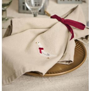 Servietter af stof med julegs.